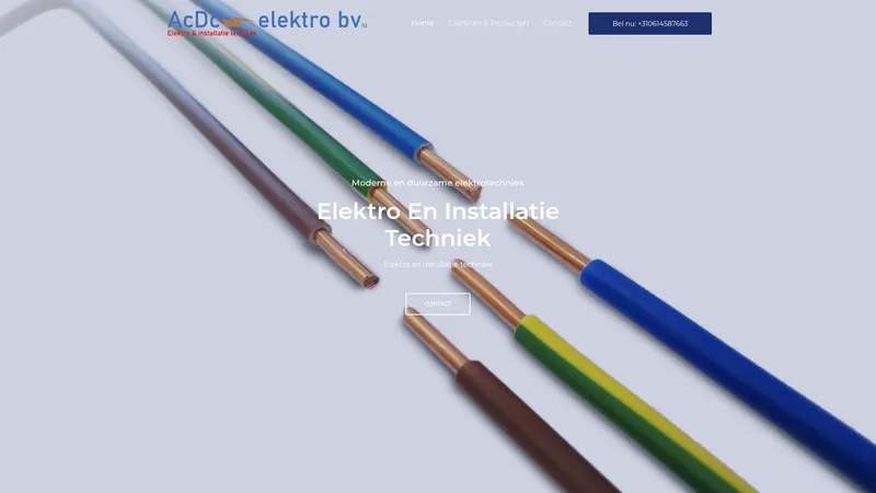 Website van AcDc Elektro