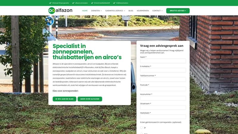 Website van alfazon BV