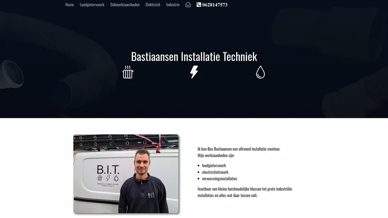 Website van Bastiaansen Installatie Techniek