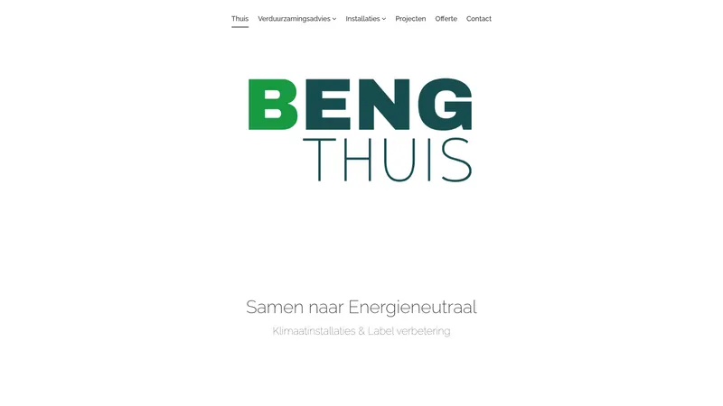 Website van BENG Thuis