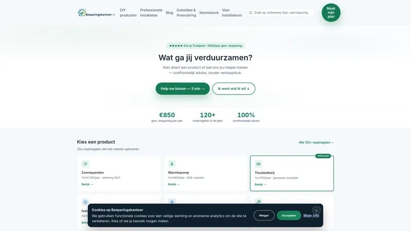 Website van Besparingskantoor