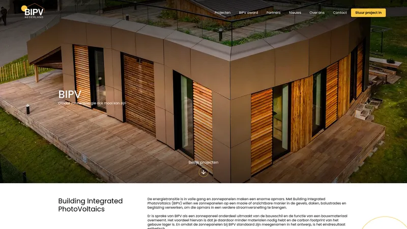 Website van BIPV Nederland