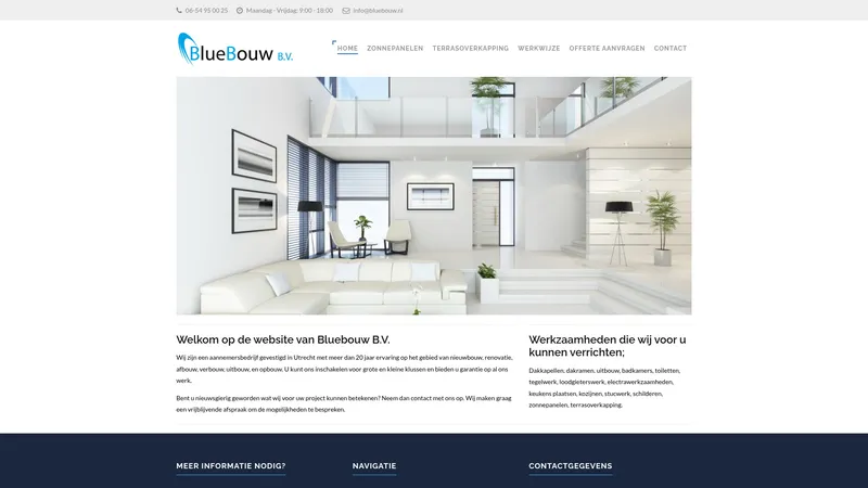 Website van Bluebouw B.V