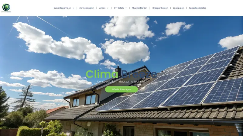Website van Clima Breeze