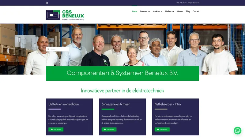 Website van Componenten & Systemen Benelux B.V.
