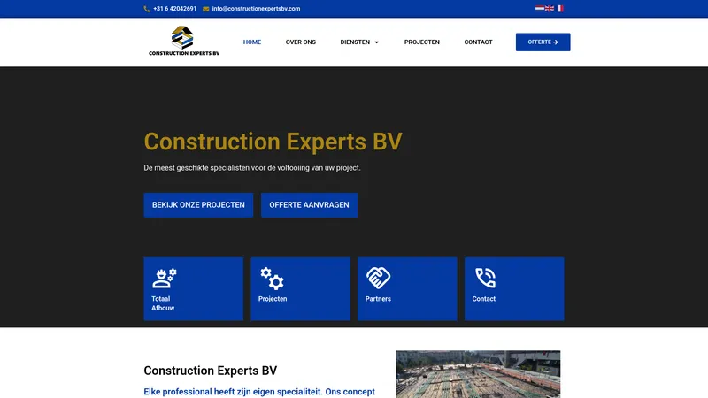 Website van Construction Experts BV