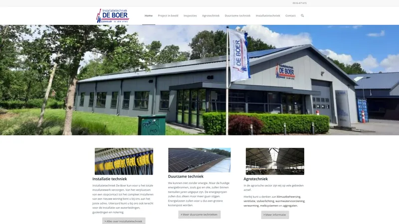Website van de Boer installaties