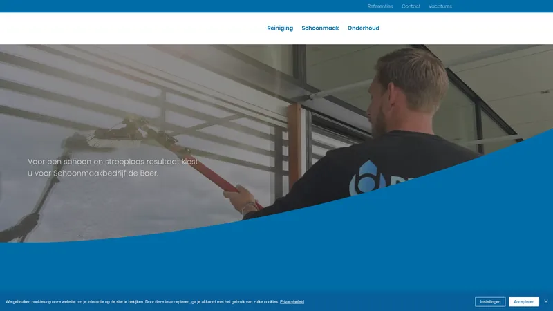 Website van de Boer Schoonmaakbedrijf