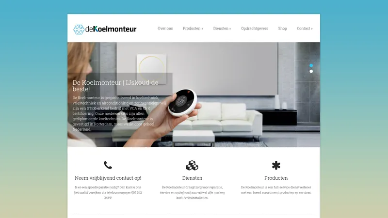 Website van De Koelmonteur