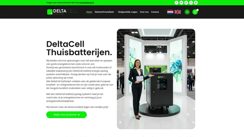 Website van DeltaCell Power Units
