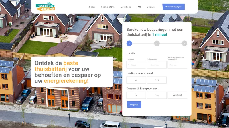Website van DeThuisbatterijVergelijker