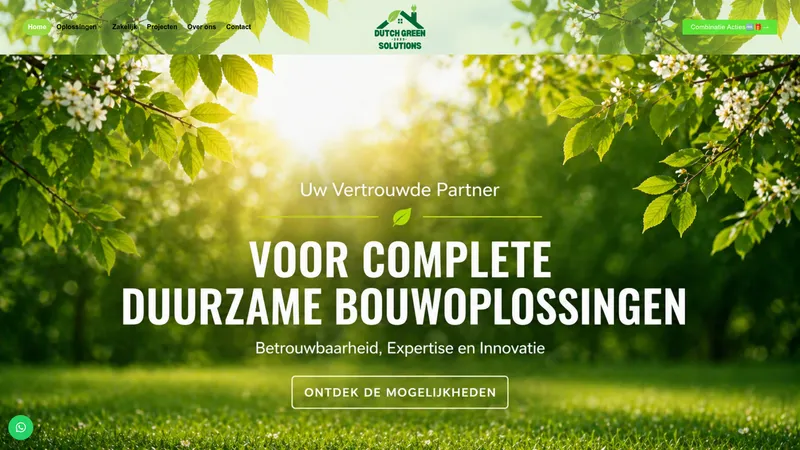 Website van Dutch Green Solutions