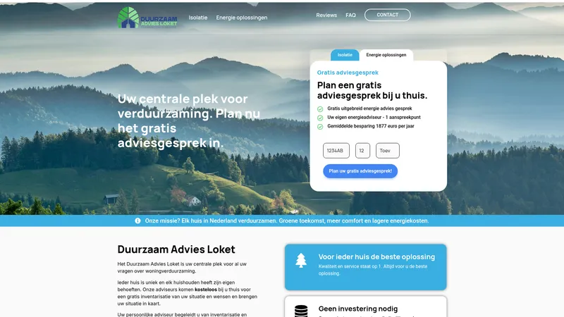 Website van Duurzaam Advies Loket