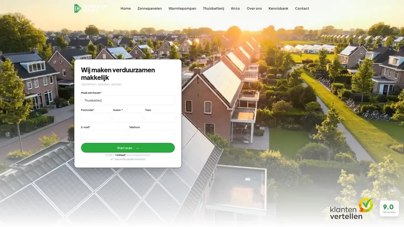 Website van Duurzaam Advies