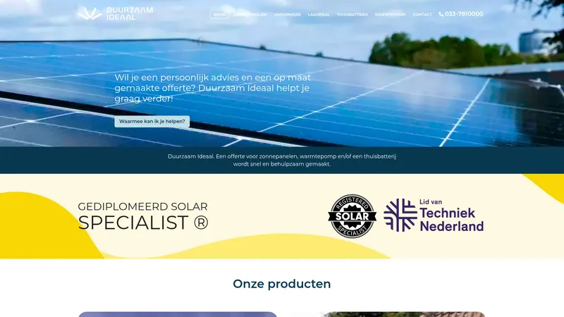 Website van Duurzaam Ideaal