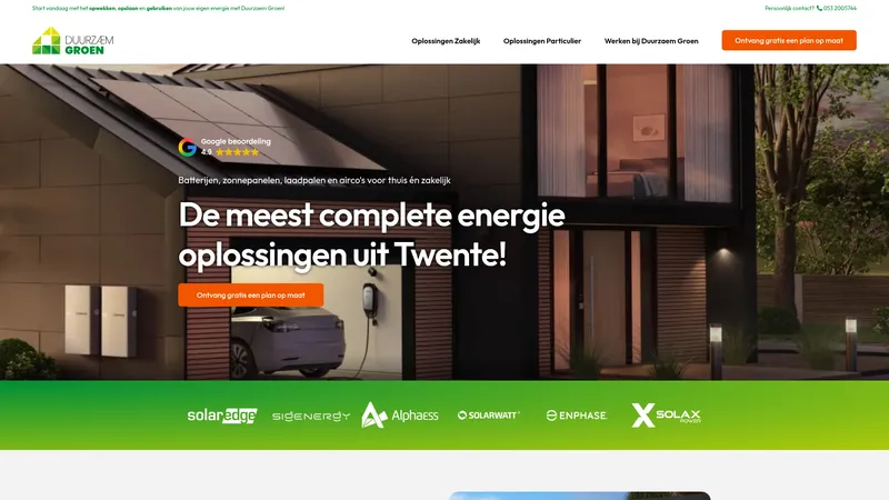 Website van Duurzaem Groen