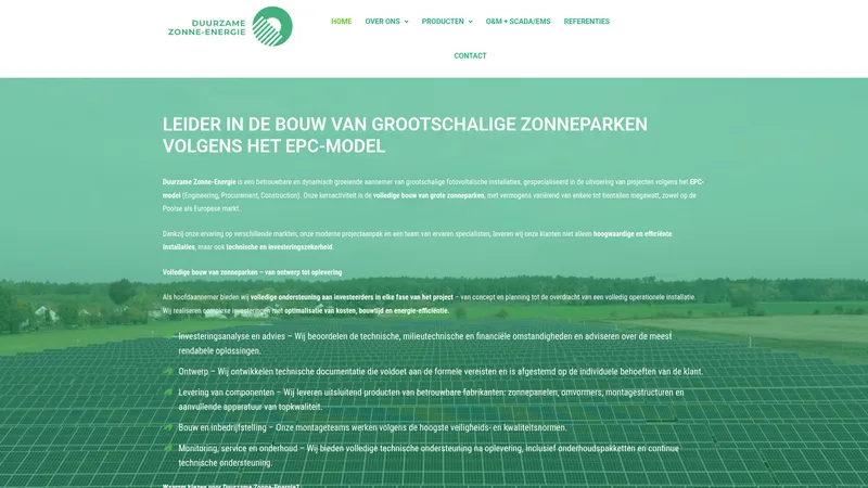 Website van Duurzame Zonne-Energie