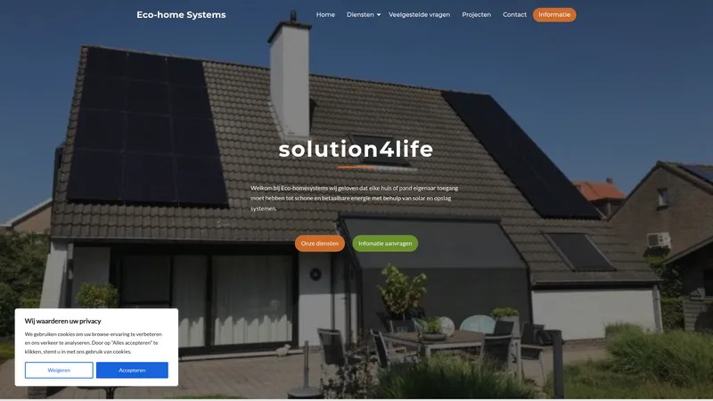 Website van Eco-home Systems