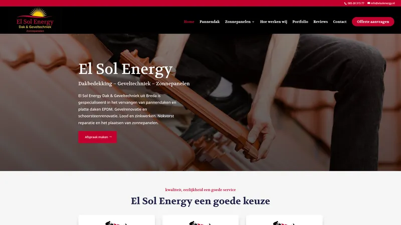 Website van El Sol Energy
