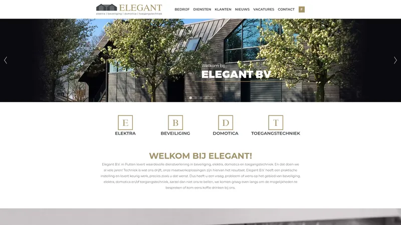 Website van Elegant BV Inloggen