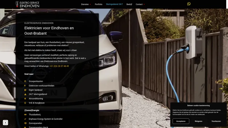 Website van Elektro Service Eindhoven