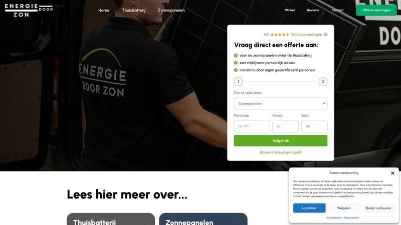Website van Energie door Zon