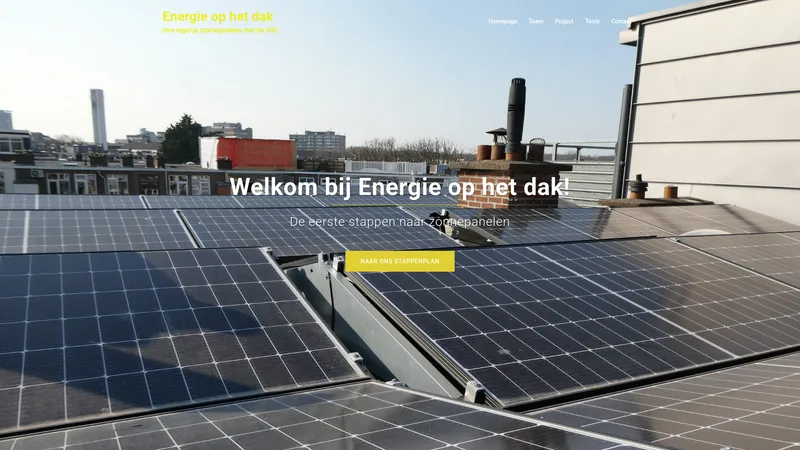 Website van Energie op het dak