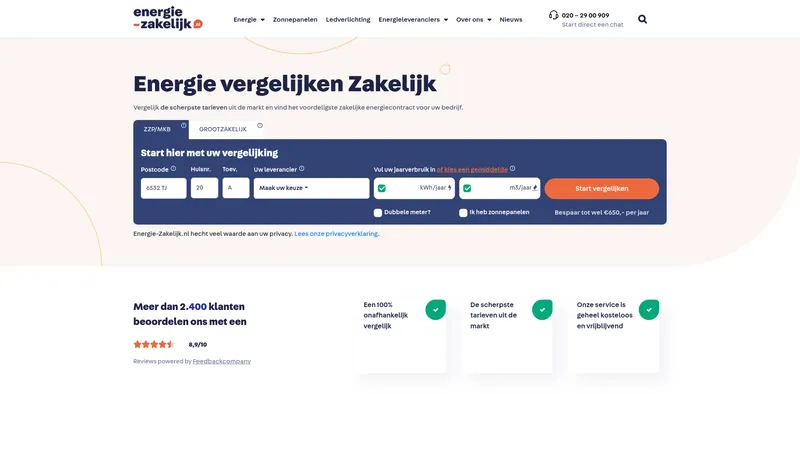 Website van Energie-Zakelijk