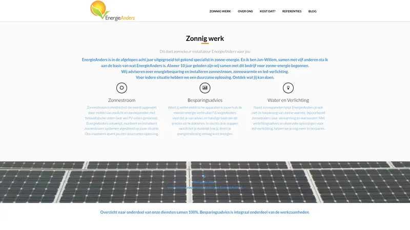 Website van EnergieAnders