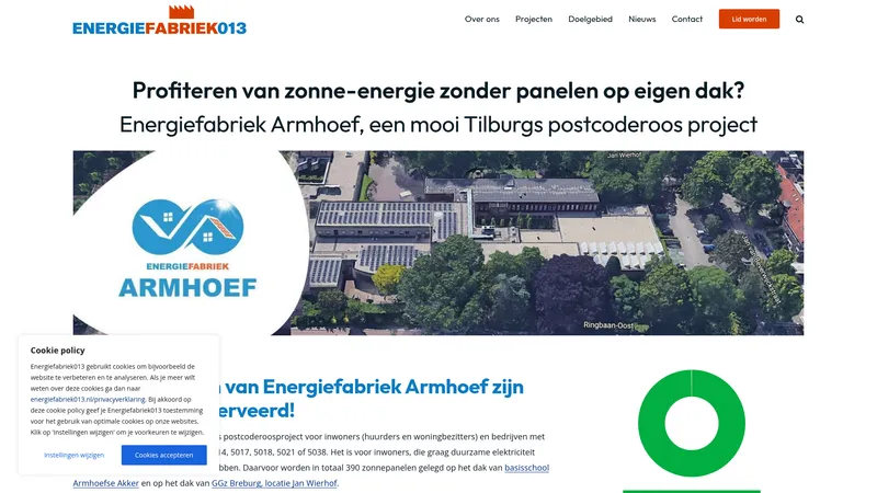 Website van Energiefabriek Armhoef