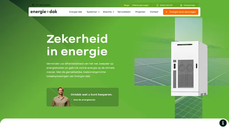 Website van Energieplusdak B.V