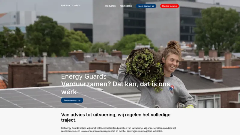 Website van Energy Guards