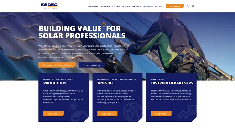 Website van Esdec