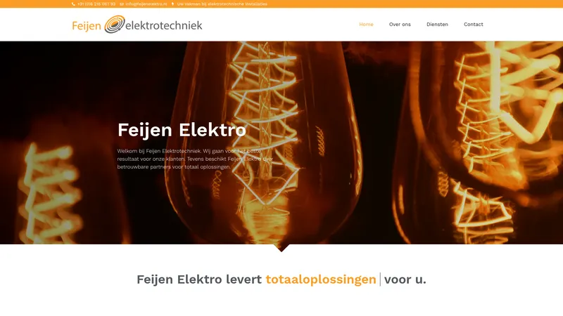 Website van Feijen Elektro