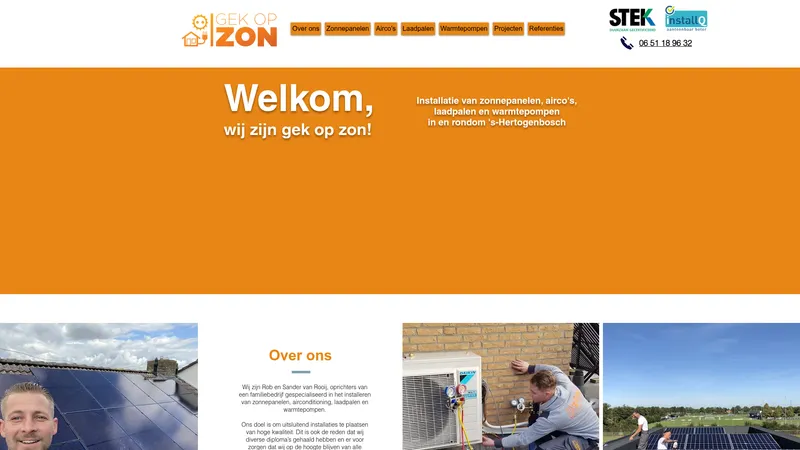 Website van Gek op zon