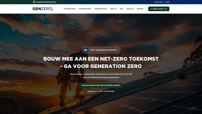Website van Gen Zero