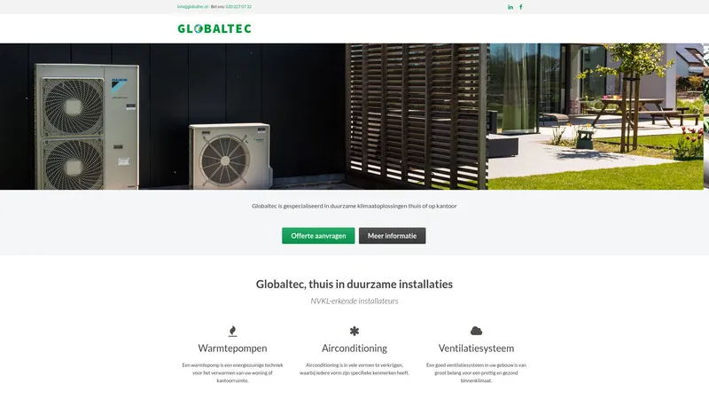 Website van Globaltec B.V
