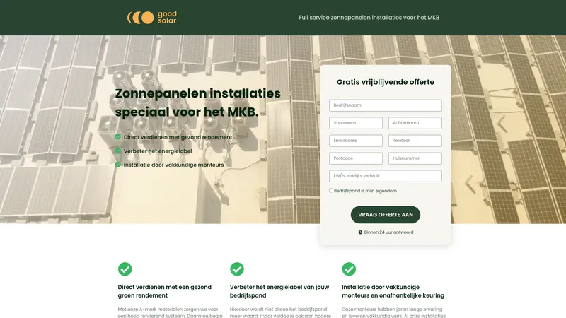 Website van GoodSolar