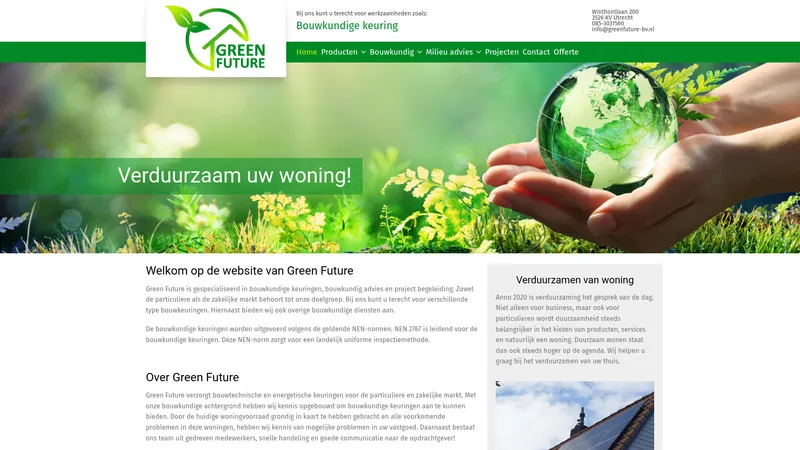 Website van Green Future B.V