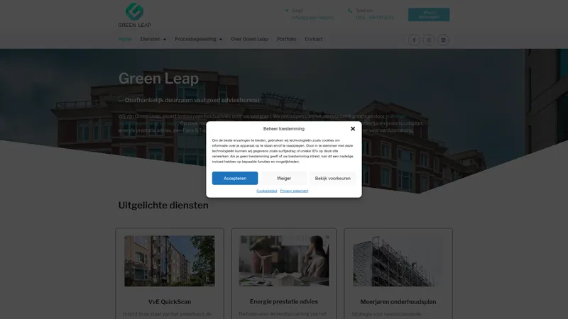 Website van Green Leap