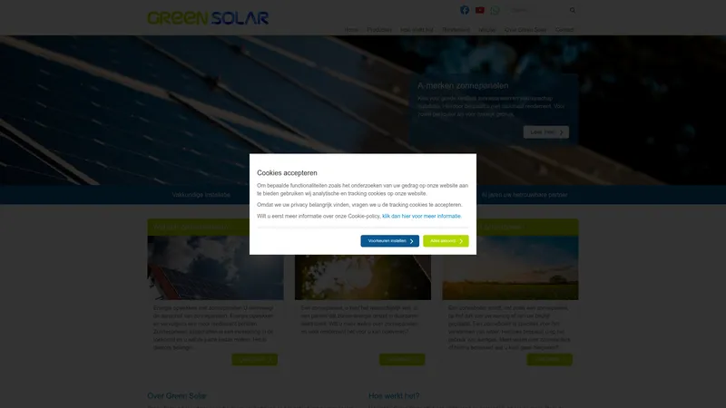 Website van Green Solar