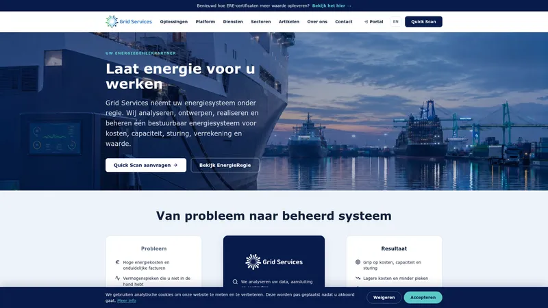 Website van Grid Services B.V
