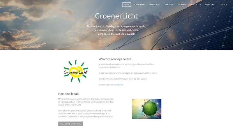 Website van GroenerLicht
