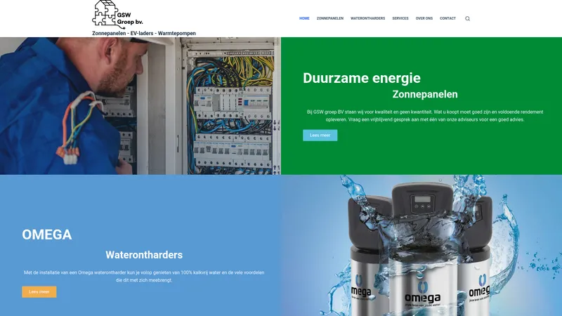 Website van GSW groep BV