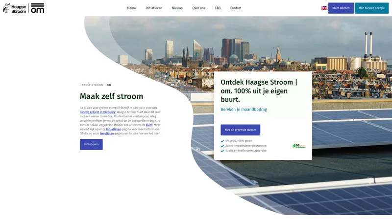 Website van Haagse Stroom