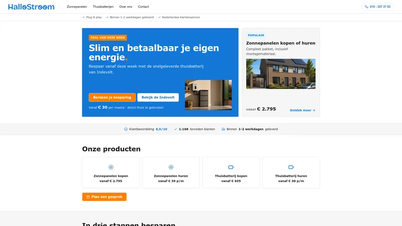 Website van HalloStroom