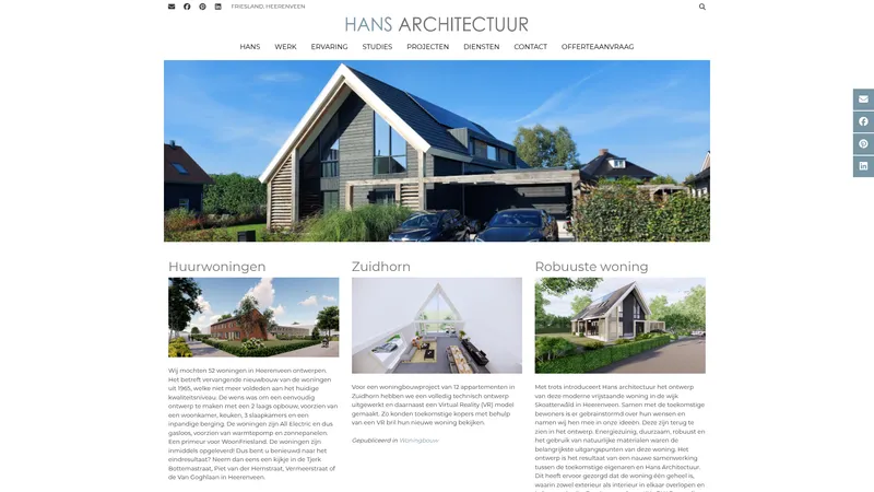 Website van Hans Architectuur