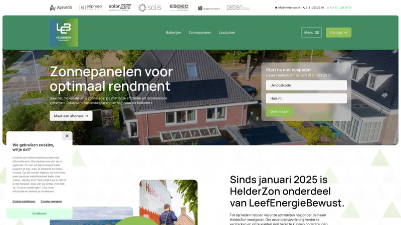 Website van Helder Zon