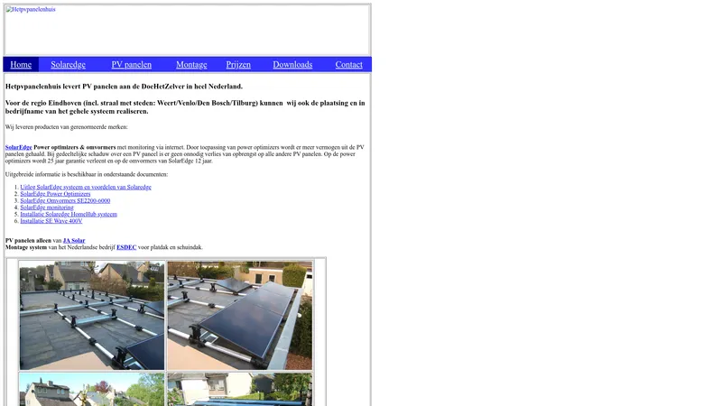 Website van Hetpvpanelenhuis