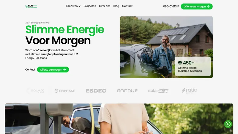 Website van HLM Energy Solutions